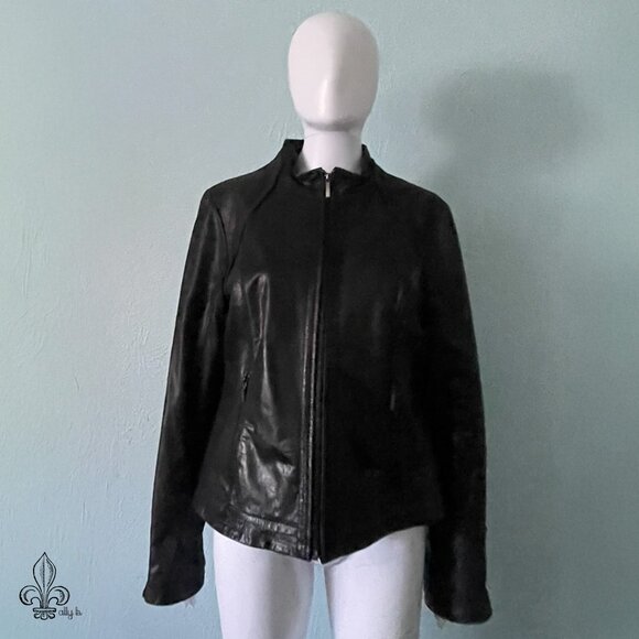 🐎Laundry by Shelli Segal Leather Jacket🐎 - Picture 2 of 8